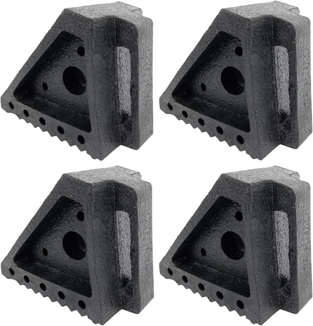 Solid Heavy Duty Recycled Rubber Wheel Chocks 4 Packs, Premium Wheel Stopper for Car, Travel Trailers, RV, Truck, and ATV, 100% Recycled, 7.8" x 4" x 5.9"