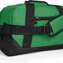 DALIX 14" Small Duffle Bag Two Toned Gym Travel Bag (Dark Green)
