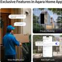 Aqara G100, 2K Indoor/Outdoor Security Camera, HomeKit Secure Video, 2-Way Audio, Spotlight Color/IR Night Vision, AI Detection, 140 FOV, Wi-Fi 6, Supports HomeKit, Alexa, Google and IFTTT, White