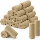 Newwiee 24 Pcs Fleece Throw Blankets Bulk 50'' x 60'' Oeko-tex Standard 100 Certified Spring Outdoor Wedding Guest Blankets Lightweight for Sleepover Donation Lap Pet Sofa Home (Khaki)