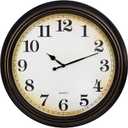 24 Inch Large Wall Clock for Living Room Decor,Silent Vintage Wall Clocks Battery Operated for Living Room Farmhouse Office Gifts(Bronze)