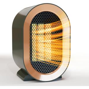 Indoor Electric Portable Space Heater, 1200W Personal Desk Heater, Fast Quiet Heating Ceramic for Small Room,Bedroom and Office Use (Green)