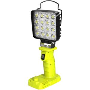 Cordless Work Light, 4000 Lumen Flashlight Compatible with Batteries Ryobi 18V, 35W LED with 140 Degree Pivoting Head, with USB & Type-C Charging Port for Workshop, Garage, Camping, Outdoor