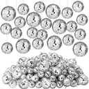 Funtery 100 Pcs Mirror Disco Balls Bulk Assorted Silver Hanging Disco Ball Decor for Home Wedding Birthday Dance Music 70 S Theme Party Christmas Tree Ornaments(1.2'', 2'')