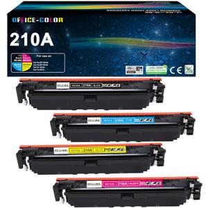210A Toner Cartridge 4 Pack Replacement for 210A Works with Color Laser Pro MFP 4301fdw 4301fdn Pro 4201dw 4201dn Printer Ink (Black,Cyan,Yellow,Magenta)