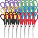 Sewing Craft Scissors Bulk,8" Multipurpose Heavy Duty Sharp Paper Scissors,Stainless Steel Shears for Home Office School Supplies,24 Packs