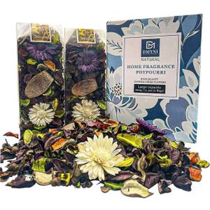 Scented Potpourri Bowl Filler for Home Decor, 21.2 oz Dried Flower Potpourris Bags, Decorative Pot pourri Mix for Spring, Summer, Fall & Winter (Coffee, Cinnamon Potpourri)