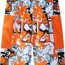 Toddler Boy Clothes Kids Summer Cotton Outfits Shirt Short Sets Size 2-7 (Orange)