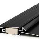 Blulu 36" Aluminum Exterior Door Threshold 5 5/8" Outdoor Swing Threshold Heavy Duty Adjustable Aluminum Door Sill Pan for Weatherproof & Easy Install for Residential/Commercial Use, Black (1 Pcs)