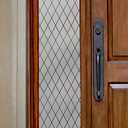 Gila Privacy Dcor Frosted Lattice Sidelights Entryway Residential Window Film DIY Static Cling No Glue No Adhesive 1ft x 6.5ft (12in x 78in) (6.5 sq ft)