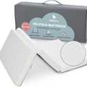 Waterproof Pack and Play Mattress Topper | 38" x 26" x 1.5" | Trifold Style - Breathable Soft Plush Foam - Portable Mattress Topper - Baby Foam Mattresses for Babies