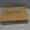 SNTD Dish Drying Rack - Small Dish Rack for Kitchen Counter, Stainless Steel Dish Drainer with Utensil Holder and Drainboard, 11" W x 15" L (Black)