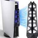 Anspect PS5 Cooling Fan, PS5 Accessories with High Efficiency Cooling Fans(7000RPM), Air Balance Blade, USB3.0 Hubs, Compatible with PlayStation 5 Console Digital/CD Version(Not for PS5 Slim/Pro)