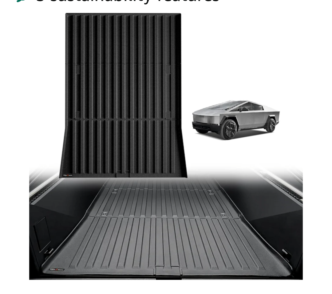TripleAliners Truck Bed Mat Compatible with 2023 2024 2025 2026 Tesla Cybertruck Accessories Vehicle Perfectly Flush All Weather Protection TPE Heavy Duty Pickup Car Bed Cargo Mat, 3 Pieces TripleAliners Truck Bed Mat Compatible with 2023 2024 2025 2026 Tesla Cybertruck Accessories Vehicle Perfectly Flush All Weather Protection TPE Heavy Duty Pickup Car Bed Cargo Mat, 3 Pieces