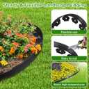 Landscape Edging Border No Dig - 20FT 2IN Tall Garden Edging Border with 20 Stakes, Plastic Garden Fence Lawn Edging Flexible for Landscaping, Flower Beds, Yard, Pathway with Connectors
