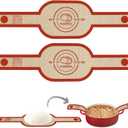 Silicone Bread Sling Dutch Oven Liner, Non-Stick & Easy Clean Reusable Oval Silicone Bread Sling Baking Mat, Easy to Transfer Sourdough Bread - 2 Red Set