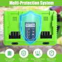 Dual Port Charger Replacement for Greenworks 40v Battery Charger | 2 Port Wall Mount Charger Compatible with Greenworks 40V Battery 29462 29472 BAF702 L-300 BAF704 BAF705