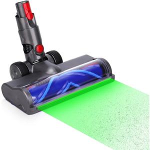 Upgrade Head Replacement Parts for Dyson V12 Detect Slim/V9 Motorbar/SV18 Digital Slim Vaccum Cleaner, Cleaner Head with Full-Area Green LED Lights, Direct Drive Cordless Vacuum Head Attachments