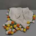 Flower Bouquet Blanket, 43inch Crochet Blanket with Rose Flowers, for Women, Birthday Gifts for Women, Valentines Day Gifts (Yellow)