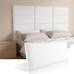 Headboards Wall Panel for Twin, Self-Adhesive 3D Wall Panels, Upholstered Wall Panel for Bedroom/Living Room (4 Pieces 9.84 in x 23.6 in), 4 PCS