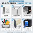 SHOTTIXA 24" Photo Studio Light Box with LED & 6 Backdrops
