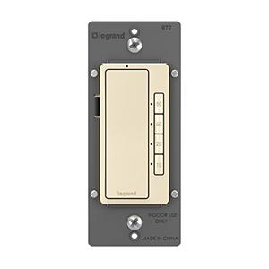 Legrand Radiant Digital Countdown Timer Rocker Light Switch, For Home Lighting Control, with Locator & Time Indicator, 60/40/20/10 Minute Settings, RT2LACCV4, Light Almond, 1 Count