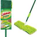 Libman 18" 2-Sided Microfiber Dust Mop, Double Sided Dry Wet Mops for Floor Cleaning, Hardwood, Laminate, Tile Cleaner, 360 Degree Swivel Head, 49 Long Handle