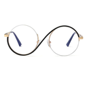willochra unique Round Blue Light Blocking Glasses for women Elphaba Glasses Metal Frame Computer Anti Eyestrain Eyeglasses