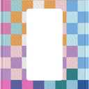 Colorful Retro Checkered Wall Plate Decorative 1 Gang Single Rocker Pretty Rainbow Geometric Light Switch Cover Electrical Receptacle Faceplate for Girls Bedroom Home Bathroom