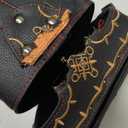 Pool Cue Case 3x5 Leatherette Hard Pool Cue Case Billiard Pool Stick Case with 4 Zippered Pockets, Embroidery Design, Holds 3 Butts and 5 Shafts