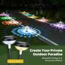 Kingsyard 8 Pack Solar Pathway Lights Outdoor Waterproof IP67, Bright Color Changing & Cool White LED Solar Lights for Outside Garden Yard Landscape Path Christmas Walkway Decor
