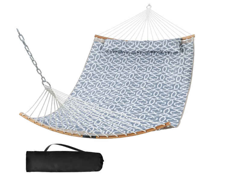 Tree Hammocks for Outside, Portable Hammocks, Gray Pattern Portable Hammocks with Carrying Bag (132"L x 55.1"W)