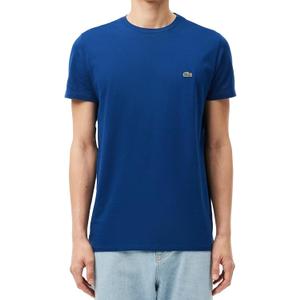Lacoste Men's Short Sleeve Pima Jersey Crew Neck Tee (3X-Large, Globe)