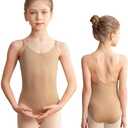 WYHDY Women and Girls Camisole Undergarment Leotard Ballet Briefs Seamless Underwear Dance Wear, M/L