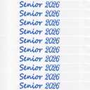 Senior Sash 2026, 10 Pack White Senior 2026 Satin Sashes with Blue Glitter Letters Graduation Sash Finally Graduated Senior Cheer Sash Party Supplies