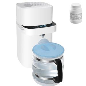 Water Distiller for Home with Smart Display - 1.1 Gal Countertop Distilled Water Machine, 750W Home Distiller Maker Purifier with Instant View & 4L Glass Container for Office Table Desktop