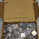 Home Expert 30 Pack Silver Knobs for Dresser Drawers and Cabinets - Brushed Square Drawer Pulls