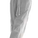 Hongsui Women's Wide Leg Pants Drawstring High Rise Side Striped Slouchy Palazzo Pants with Pockets (Gray, S)