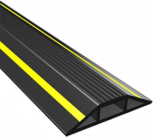 Vilmon 6.5FT Heavy Duty PVC Floor Cable Cover, Floor Cord Cover, Cable Protector Protect Wire for Indoor and Outdoor Cable Cavity = 0.94" (W) x 0.4" (H)(3 Channels