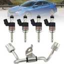 06160-5PA-305 16012-5PA-315 Fuel Injectors line Kit Compatible with Honda Civic 2017-2020, for CR-V 2018-2020, for Accord 2018-2021 L4 1.5L, Replace 1601059B305
