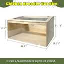 20-Piece Large Chicken Brooder Box, All-in-One Kit Brooder Box, Brooder for Chicks, Quail, Hamsters, Up to 35 Chicks Capacity, Pattern B, 31.5" L x 15.7" W x 15.7" H