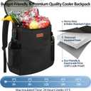 Camping Cooler Backpack 30 45 Cans, Soft Backpack Coolers Insulated Leak Proof Travel Cooler Bag Waterproof Lunch Picnic Beach Work Trip Thermal Bag Drink Beverage Beer Bag Cooler