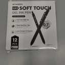 Black Gel Pens GX3, 12Pcs Fine Point Smooth Writing Pens with 3 Extra Refills, Quick Dry Black Ink Pens for Journaling, Office, Note Taking, School Supplies, Nurse Aesthetic(Black)