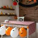 Pink Ghosts Halloween Table Runner Fall Kitchen Dining Runners Halloween Table Decorations for Indoor Outdoor Home Party Decor, 13 x 72 Inch