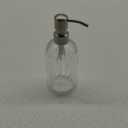 Rail19 Fluted Glass Nouveau Soap Dispenser with Metal Soap Pump - Lotion & Liquid Hand Soap for Kitchen and Bathroom, 12oz (Farmhouse Stainless)