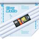 Chell 4 Pack Clear Contact Paper Roll for Books, 17.5in x 5ft Clear Self Adhesive Book Cover Paper Protector