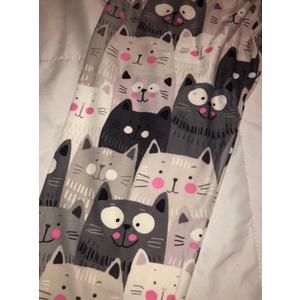Lularoe Size TC, Gray Pink White Kitty Cat Leggings  Kitten, Pack Of 2