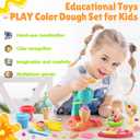 PLAY Clay Dough Set with Ice Cream Maker Machine/Noodle Maker/Banana Split Ice Cream Mold Kitchen Creations Arts Crafts Play Food Toys Tools Kit for Boys Girls Kids Toddlers Ages 3+
