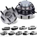 2PCS Front Wheel Hub Assembly and Wheel Bearing FIT 19992013 Silverado 1500 Sierra Tahoe Yukon Suburban 1500 2WD Only, 6-Lug 3-Bolt Flange Replace OE# 515053 SP550305