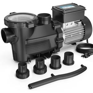 VIDAPOOL In/Above Ground Pool Pump, Self Primming High Flow (Dual Speed, 1.5HP, 4750 GPH, 115V)